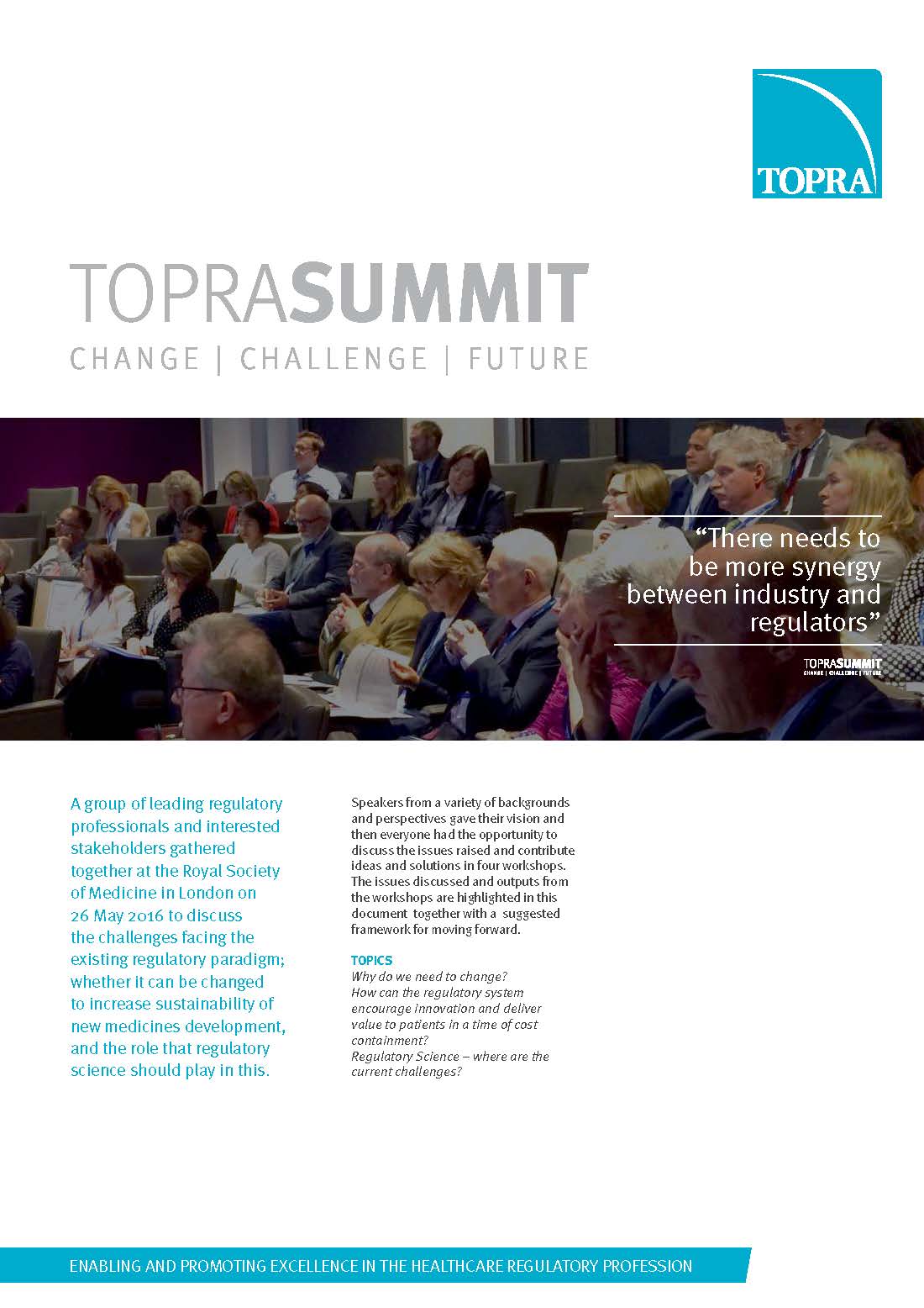 TOPRA Summit report