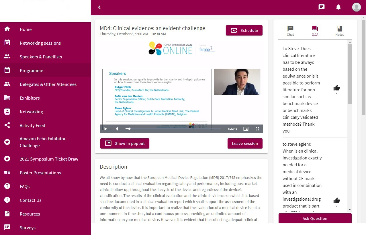 Symposium screenshot