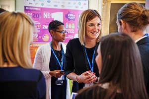 Delegates at the careers fair